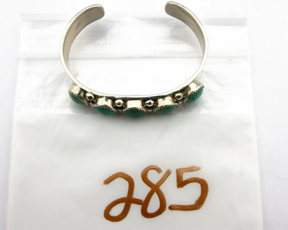 Navajo Bracelet .925 Silver Natural Turquoise Signed C Jones C.80's