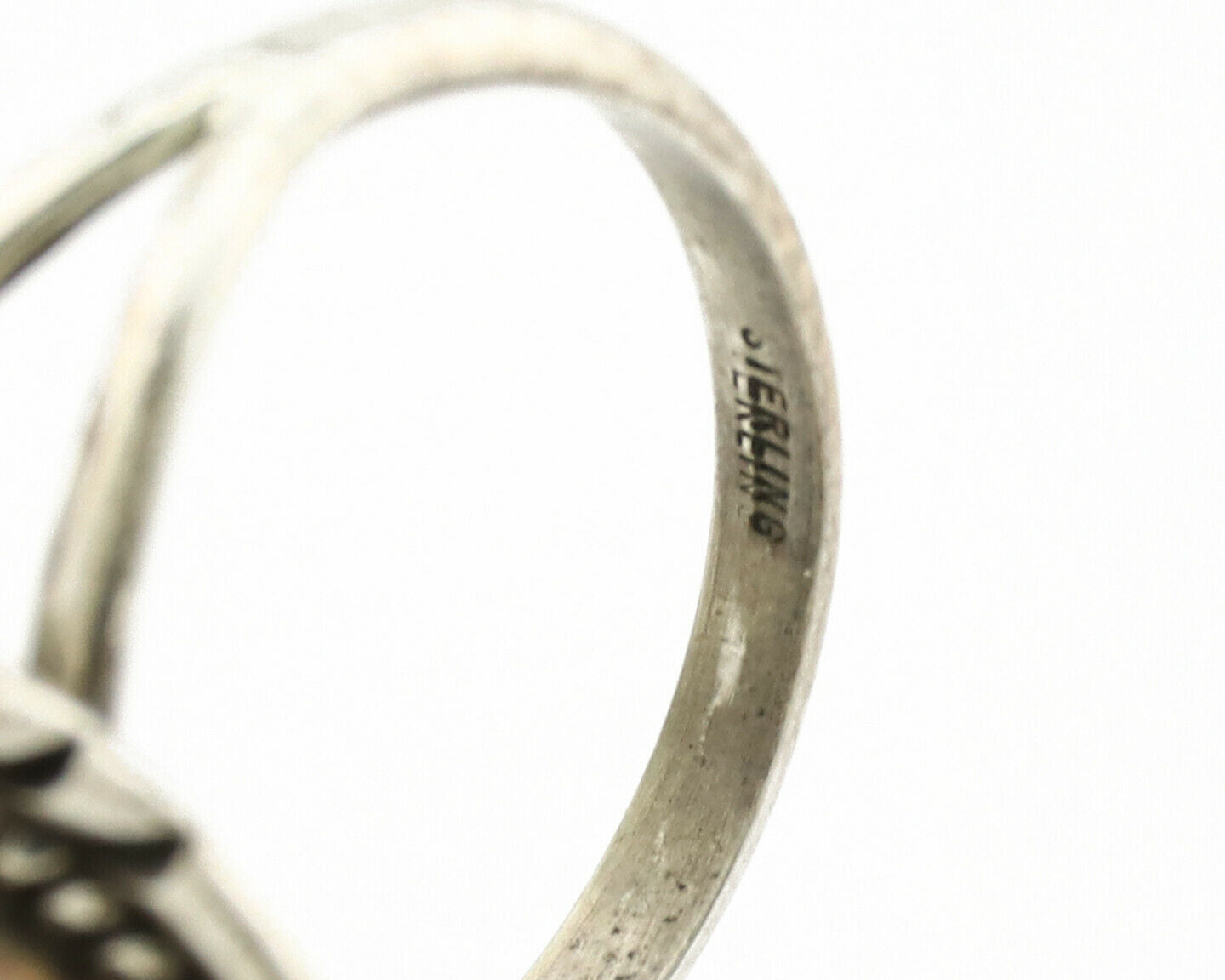 Navajo Ring .925 Silver Kingman Turquoise Native American Artist C.1980's