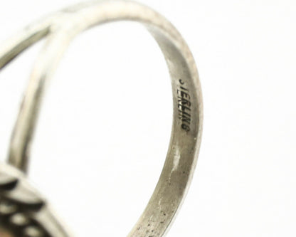 Navajo Ring .925 Silver Kingman Turquoise Native American Artist C.1980's