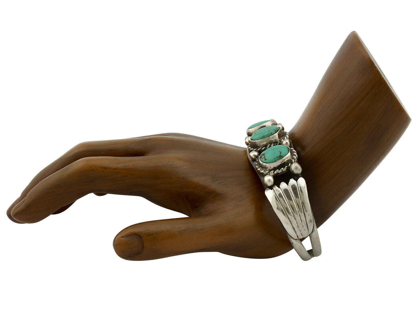 Navajo Bracelet .925 Silver Arizona Turquoise Artist Signed C Montoya Circa 80's