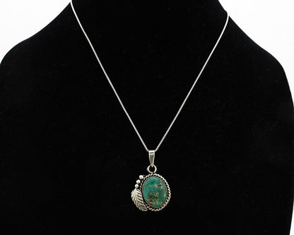 Navajo Necklace 925 Silver Arizona Turquoise Native American Artist Signed C80's
