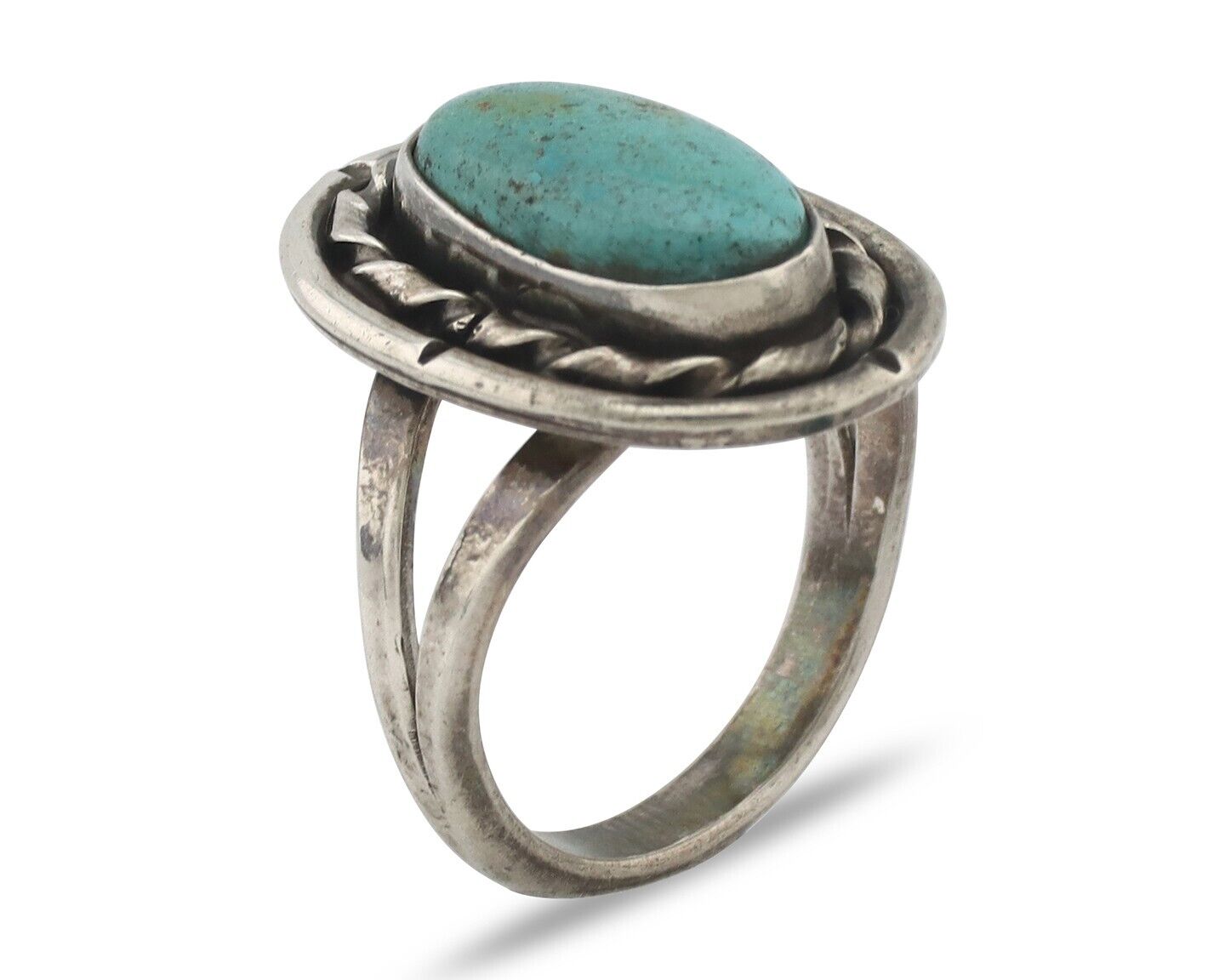 Navajo Handmade Ring 925 Silver Southwest Turquoise Native Artist C.80's