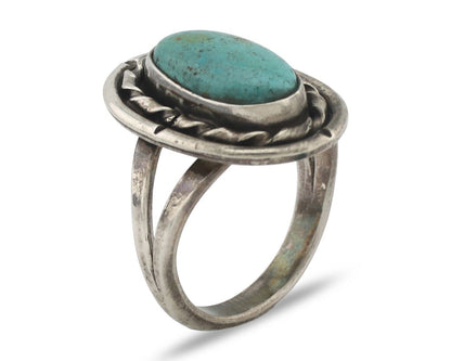 Navajo Handmade Ring 925 Silver Southwest Turquoise Native Artist C.80's