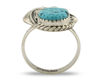 Navajo Ring 925 Silver Natural Blue Turquoise Native American Artist C.80's