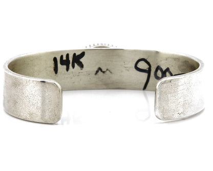 Women's Navajo William Denetdale Bracelet .925 Silver & 14k Gold C.1980's
