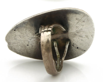 Navajo Ring 925 Silver Natural Turquoise Native Artist C.1980's