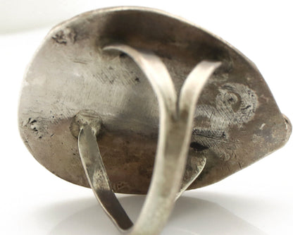 Navajo Ring 925 Silver Bisbee Turquoise Native American Artist C.1980's