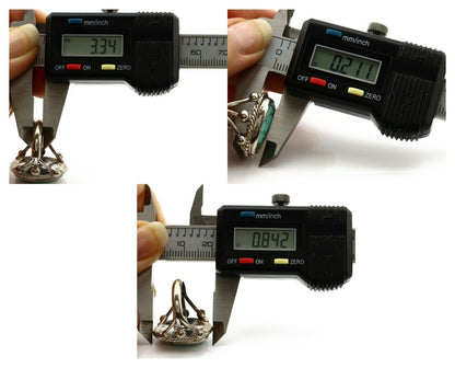 Navajo Ring .925 Silver Blue Southwest Turquoise Native American Artist C80s