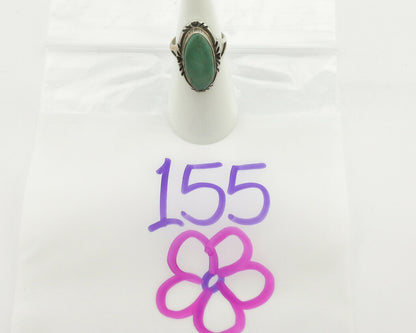 Navajo Ring .925 Silver Natural Turquoise Artist Signed Native American C.80's