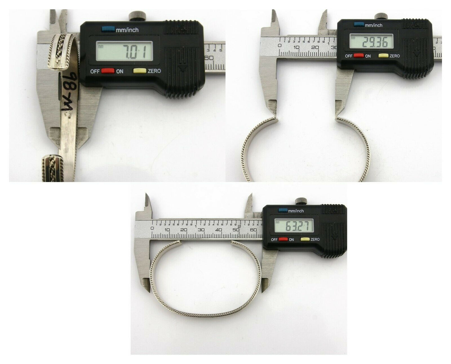 Navajo Bracelet .925 Silver Handmade Cuff Artist Signed TAHE C.80's