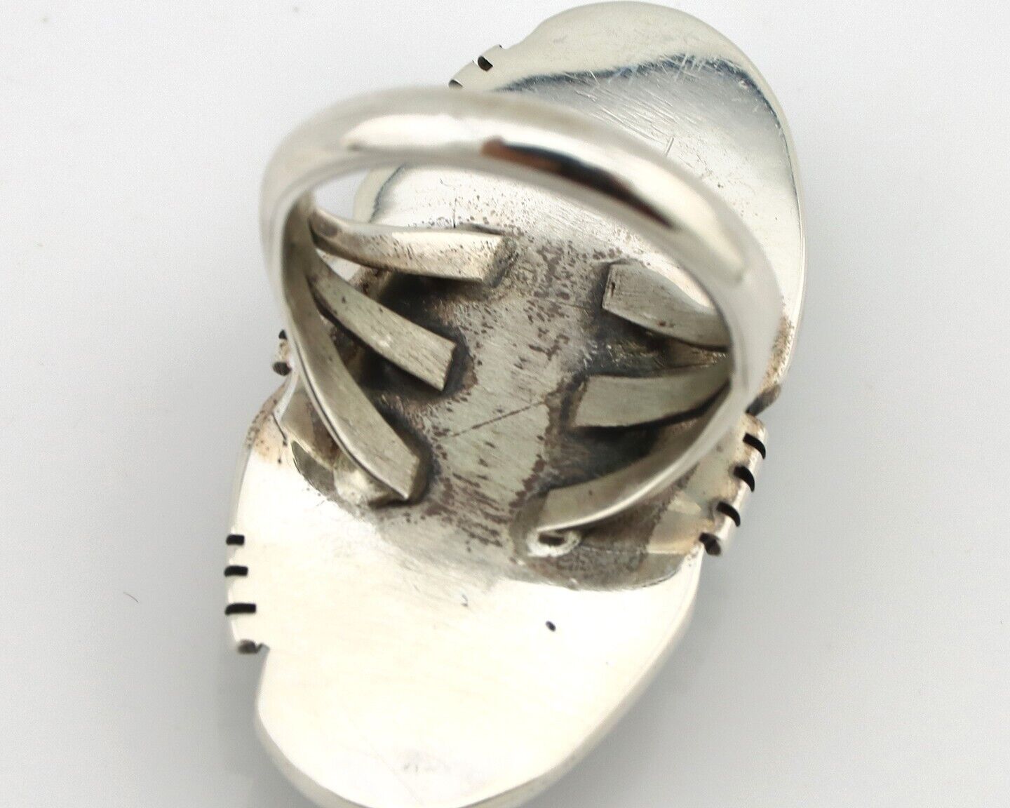 Navajo Ring 925 Silver Morenci Turquoise Native American Artist C.80's