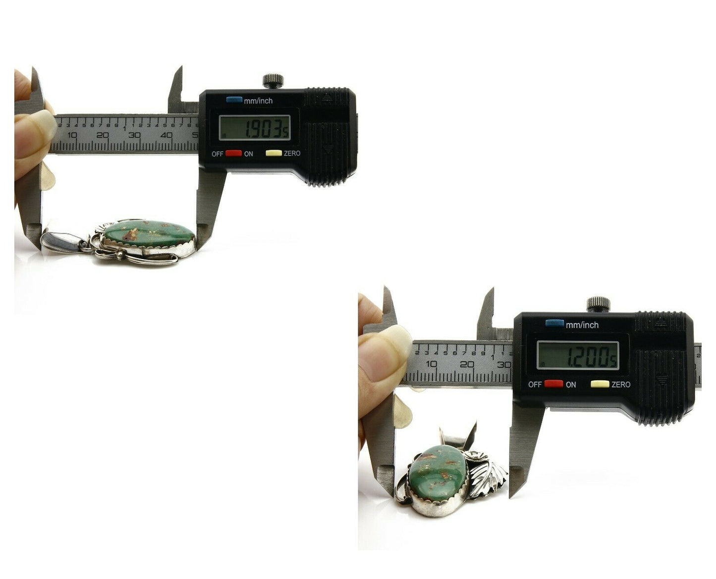 Navajo Pendant .925 Silver Royston Turquoise Native American C.80's