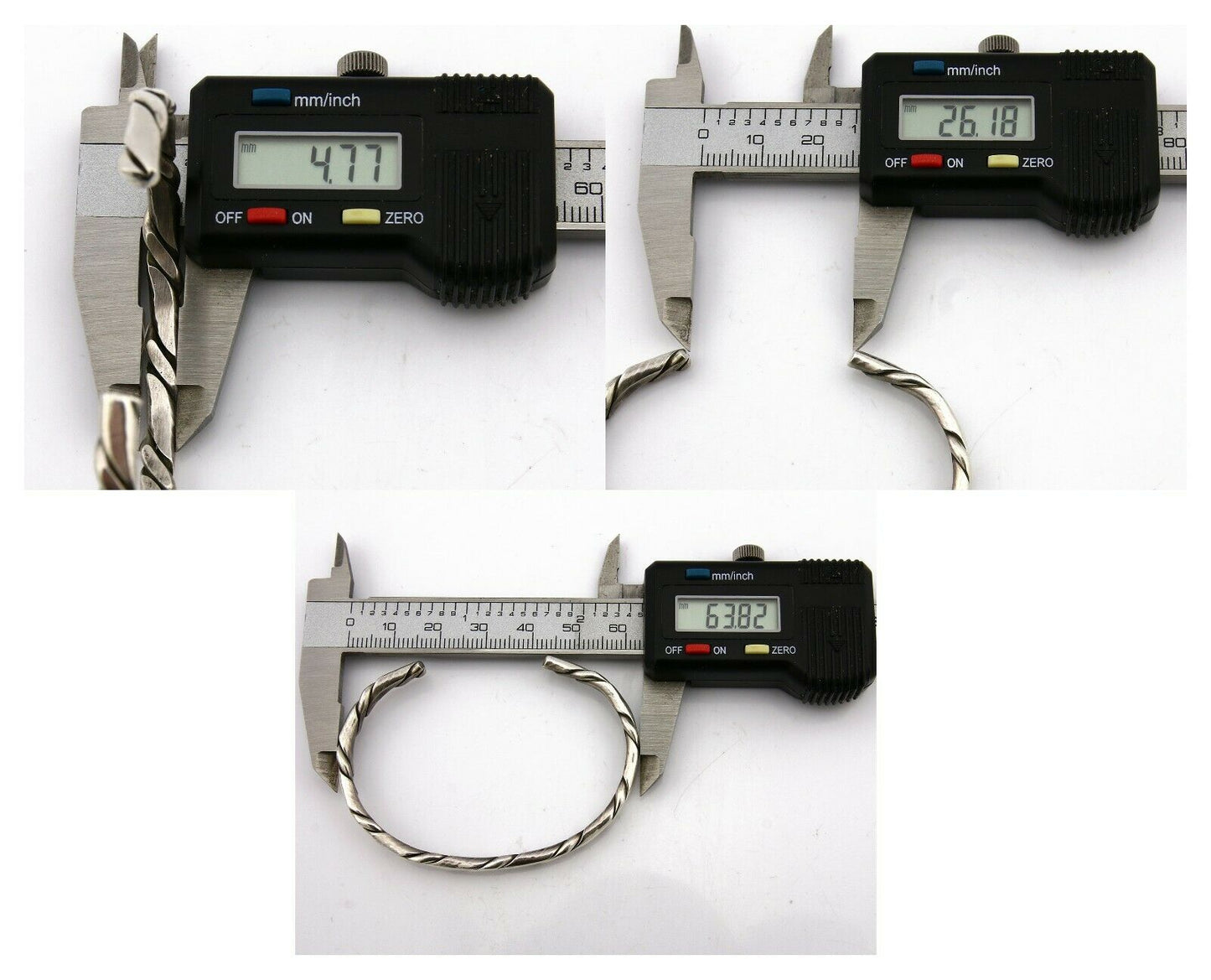 Navajo Twist Bracelet .925 SOLID Silver Handmade Artist TAHE C.80's