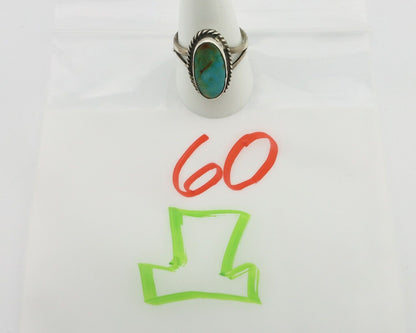 Navajo Ring 925 Silver Natural Blue Kingman Turquoise Native Artist C.80's