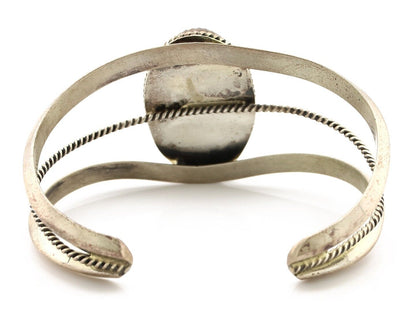 Navajo Cuff Bracelet 925 Silver Natural Blue Turquoise Native American Artist