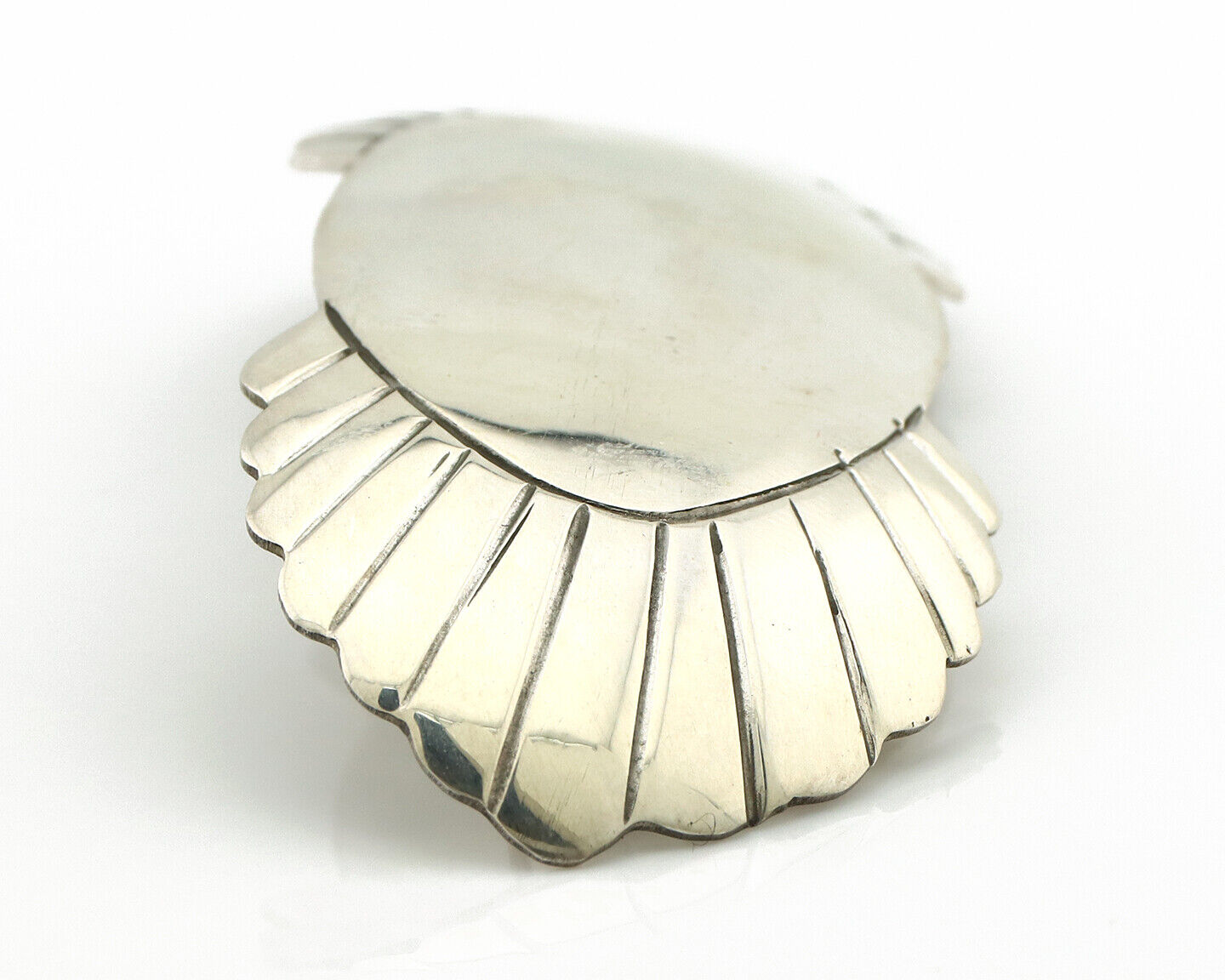 Navajo Hair Clip Barrette .925 Silver Hand Stamped Artist Signed C Montoya C80s