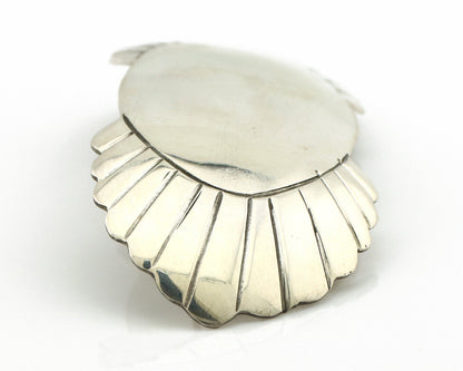 Navajo Hair Clip Barrette .925 Silver Hand Stamped Artist Signed C Montoya C80s