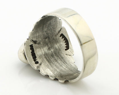 Navajo Ring .925 Silver Blue Green Arizona Turquoise Artist Signed Apache C.80's