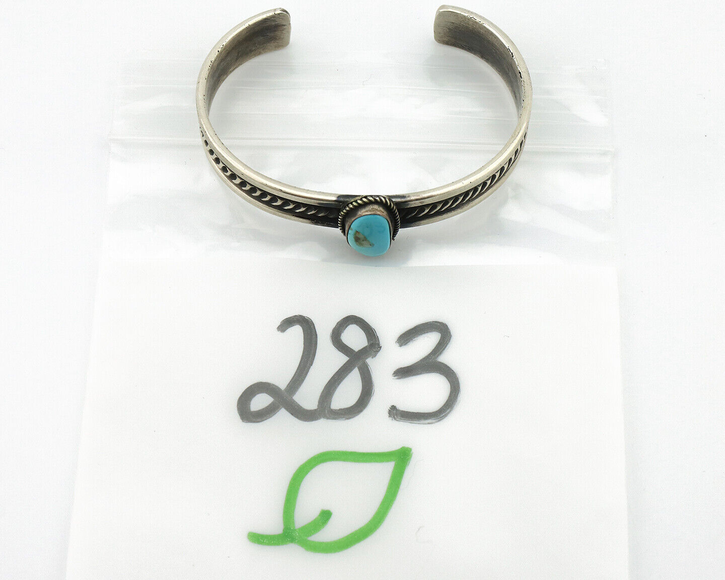 Women's Navajo .925 Silver Blue Natural Turquoise Artist Signed AL C.80's