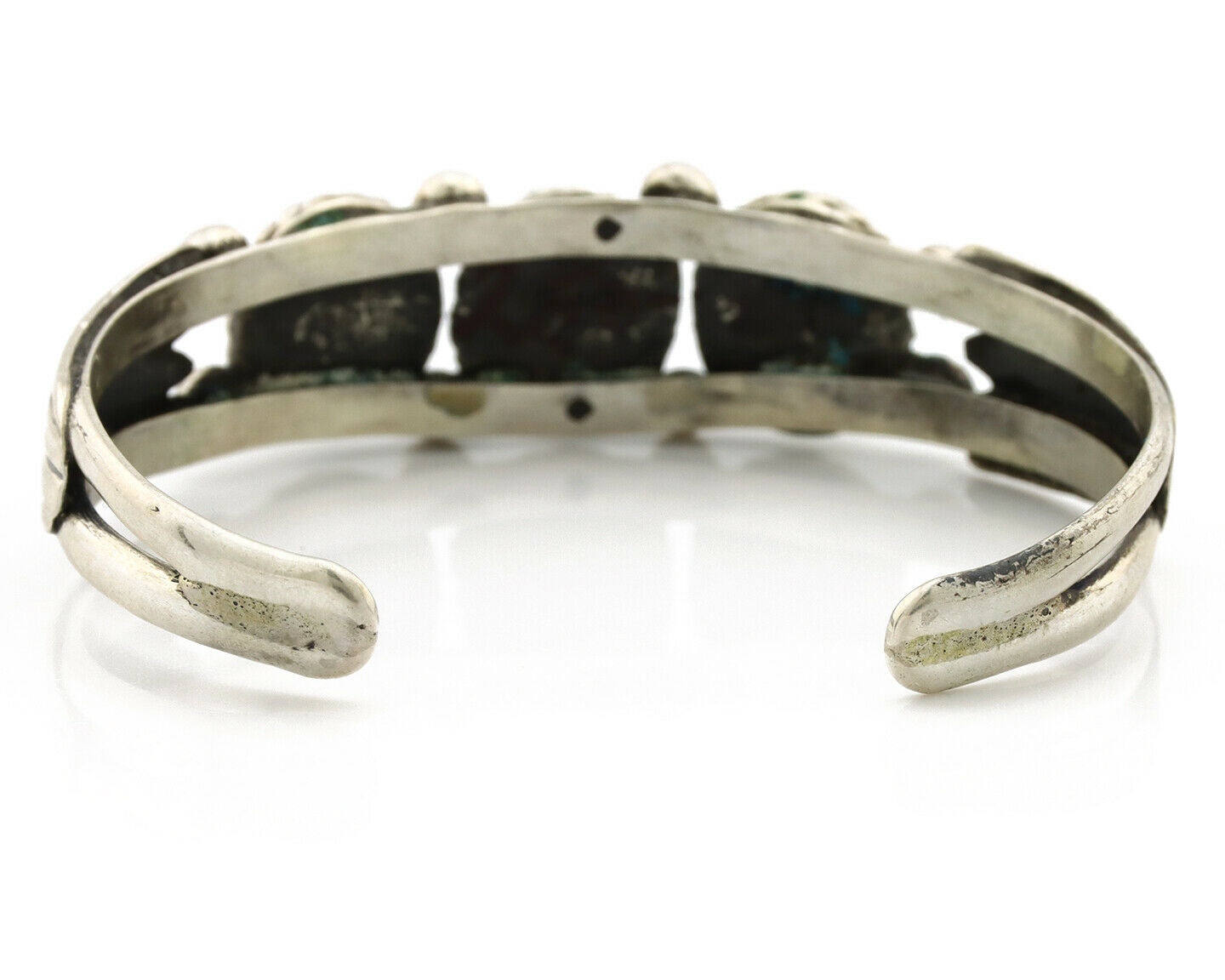 Navajo Bracelet .925 Silver Arizona Turquoise Artist Signed C Montoya Circa 80's