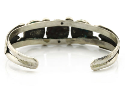Navajo Bracelet .925 Silver Arizona Turquoise Artist Signed C Montoya Circa 80's