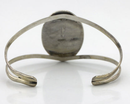 Navajo Bracelet 925 Silver Natural Blue Turquoise Native American Artist J C80