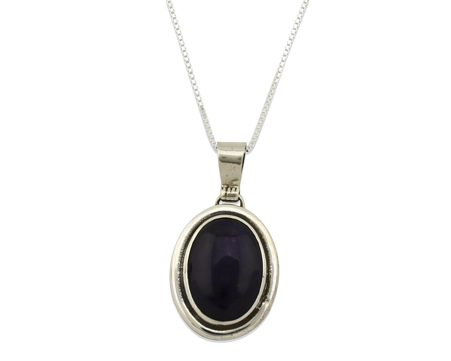 Navajo Necklace .925 Silver Natural Sugilite Apache Manufacturing C.80's