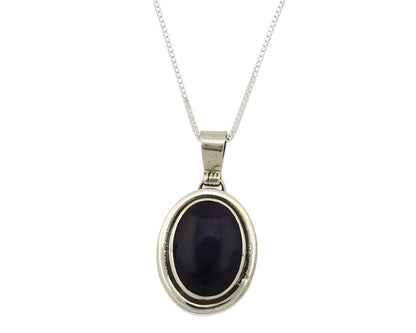 Navajo Necklace .925 Silver Natural Sugilite Apache Manufacturing C.80's