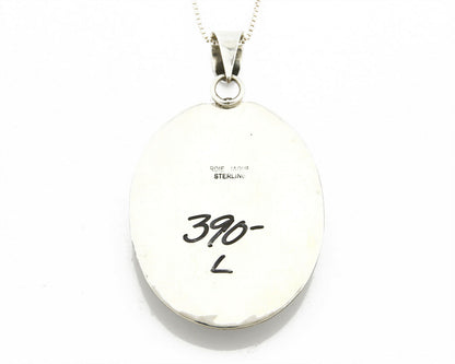 C.1980's Navajo Signed Roie Jaque .925 Silver Large Charoite Necklace