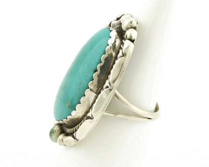 Navajo Ring .925 Silver Royston Turquoise Native American Artist C.80's