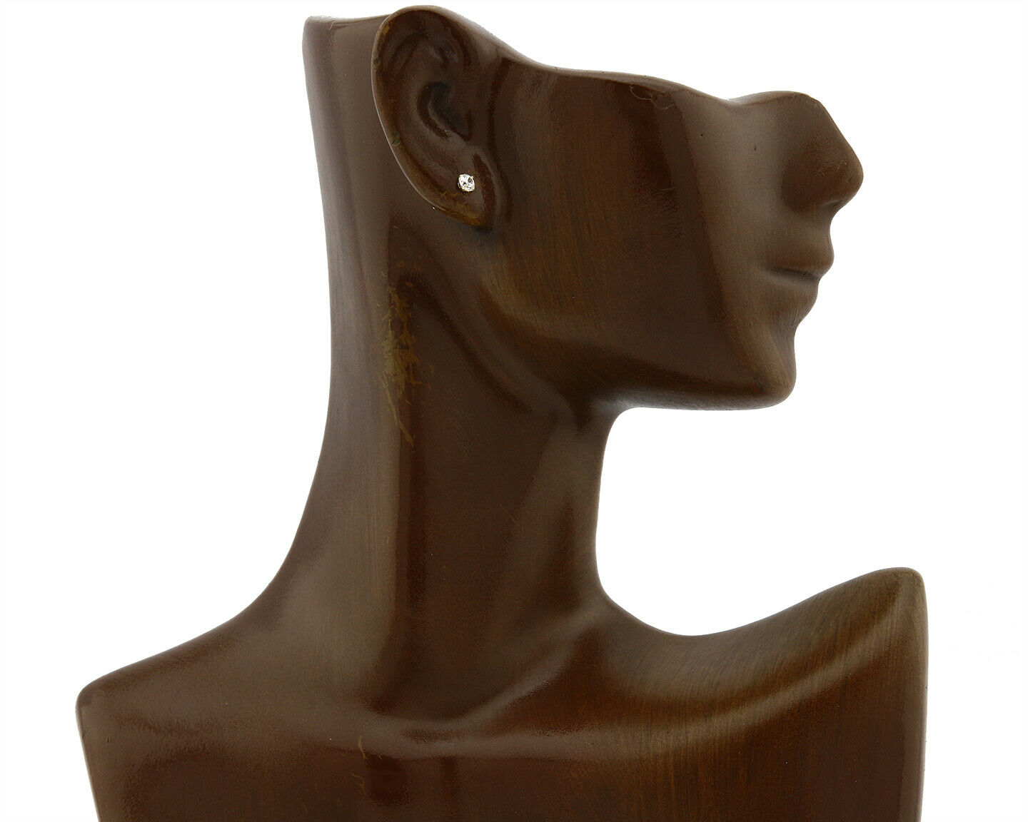 SOLID 14k Yellow Gold Basket 4 Prong 3.0mm Wide Simulated Diamond Stud Earrings