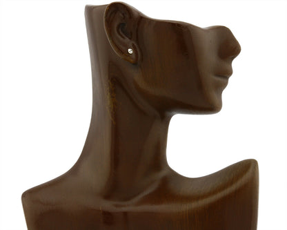 SOLID 14k Yellow Gold Basket 4 Prong 3.0mm Wide Simulated Diamond Stud Earrings