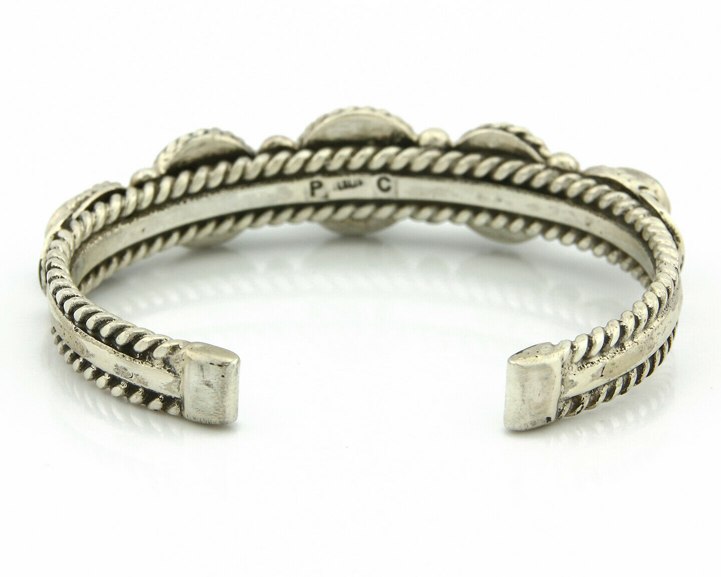 Navajo Bracelet .925 Silver Southwest Turquoise Cuff Artist PC C.80's