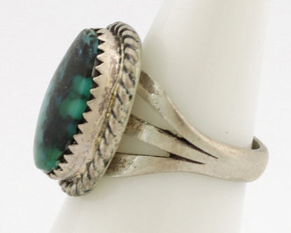 Navajo Ring .925 Silver Natural Turquoise Native American Artist C.1980's