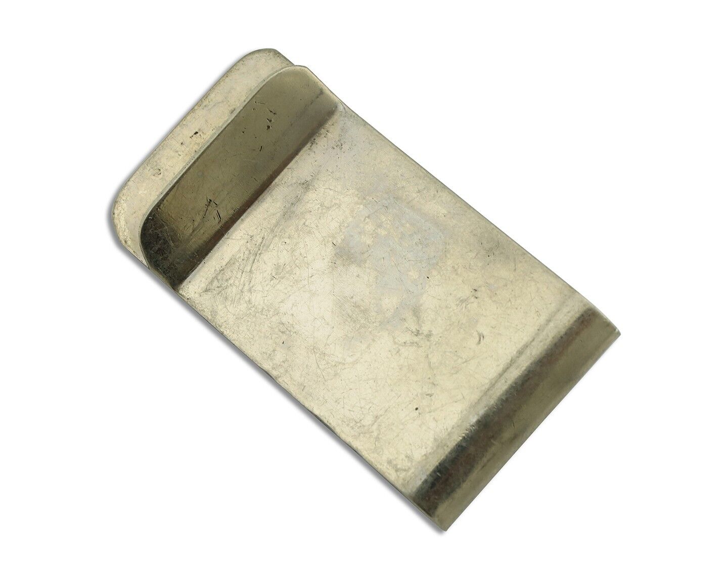 Navajo Money Clip 925 Silver & 999 Nickel Natural Turquoise & Coral Artist C80