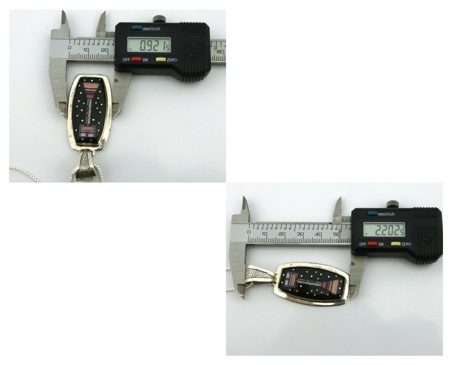 Navajo Handmade Inlaid Kachina Pendant .925 Silver Artist Signed FL C.80's