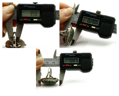 Navajo Ring .925 Silver Turquoise Mountain Signed Artist Apache C.80's