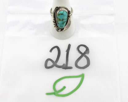 Navajo Ring 925 Silver Blue Gem Turquoise Artist Signed Morris C.80's