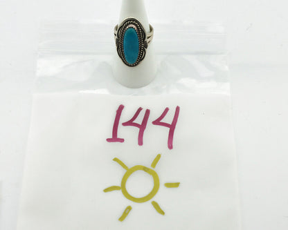 Navajo Ring 925 Silver Southwest Blue Turquoise Artist Signed Begay C.80's