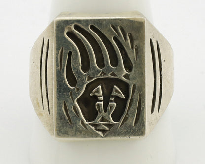 Navajo Bagger Paw Ring .925 Silver Handmade Native American Artist C.1980's