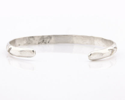 Navajo Bracelet .925 Silver Hand Stamped Arrow Head Artist V Montoya C.80's