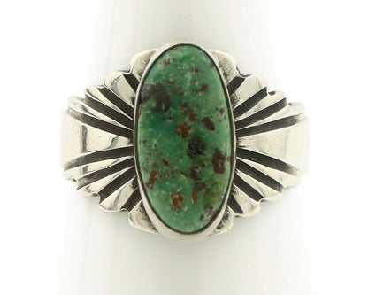 Navajo Ring .925 Silver Blue Green Arizona Turquoise Artist Signed Apache C.80's