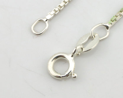 Zuni Handmade Cross Necklace 925 Silver Natural Gemstone Signed C. IULE C.80's