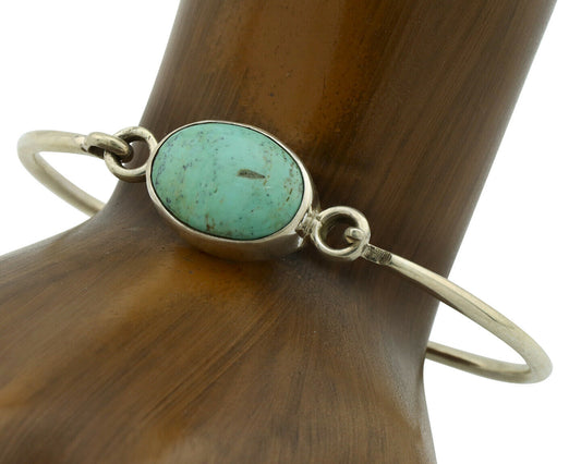 Navajo Bracelet .925 Silver Blue Arizona Turquoise Native American Artist C.90's