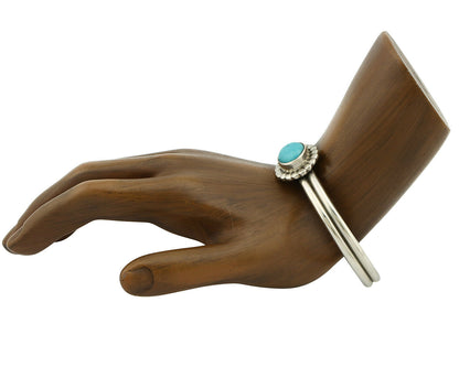 Navajo Bracelet .925 Silver Sleeping Beauty Turquoise Native American C.90's