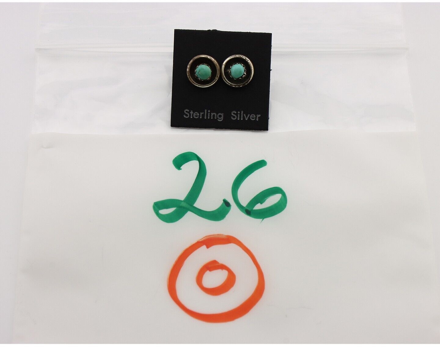 Zuni Earrings 925 Silver Natural Kingman Turquoise Native American Artist C.80's