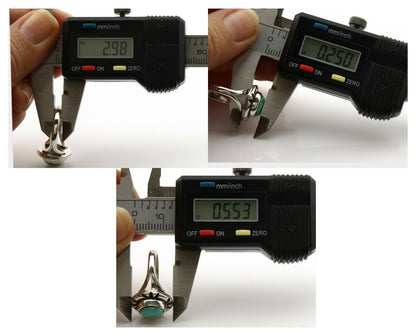 Navajo Ring .925 Silver Kingman Turquoise Artist Signed Gecko C.90's