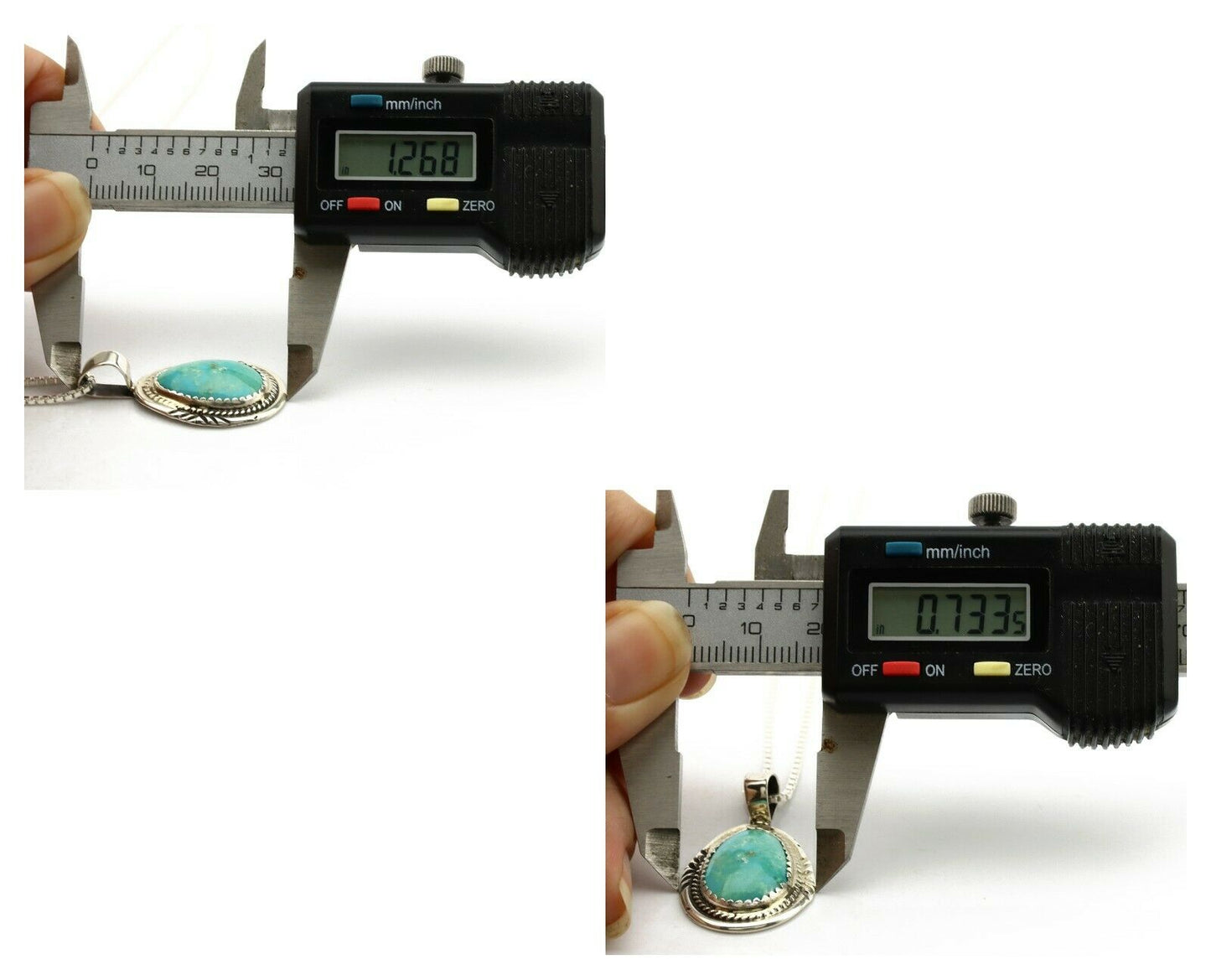 Navajo Necklace .925 Silver Morenci Turquoise Signed Anna Begay C.1980's