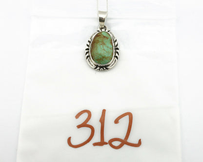 Navajo Pendant .925 Silver Kingman Turquoise Artist Signed Gecko C.80's