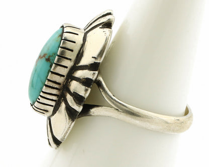 Navajo Ring .925 Silver Arizona Turquoise Signed M Montoya C.80's